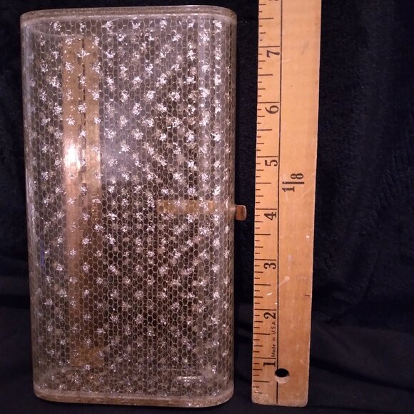 Clutch Vintage Lucite - 1950s - Gold Stardust Pattern - Picture 4 of 6